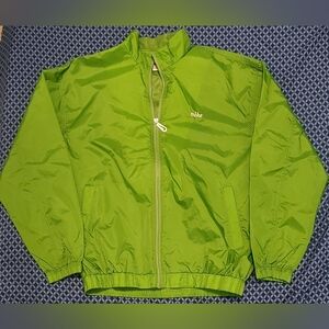 VTG 90s Nike Unisex Green Raincoat Lightweight Windbreaker Jacket Sz L 12/14 EUC